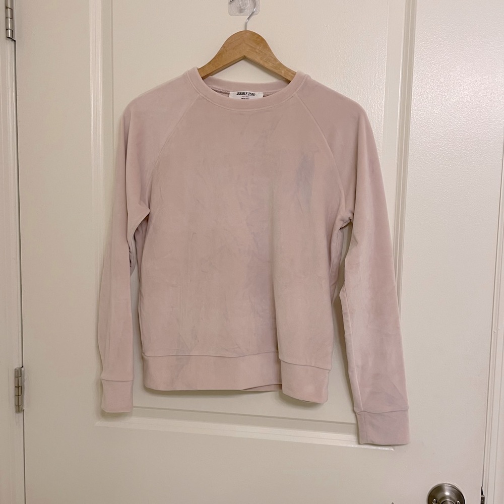Baby Pink Velour Crewneck